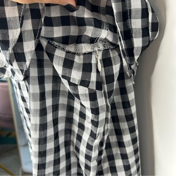 JOA Gingham Top Womens Small Picnic Cottage Country Romantic Feminine Retro Chic - Picture 5 of 9